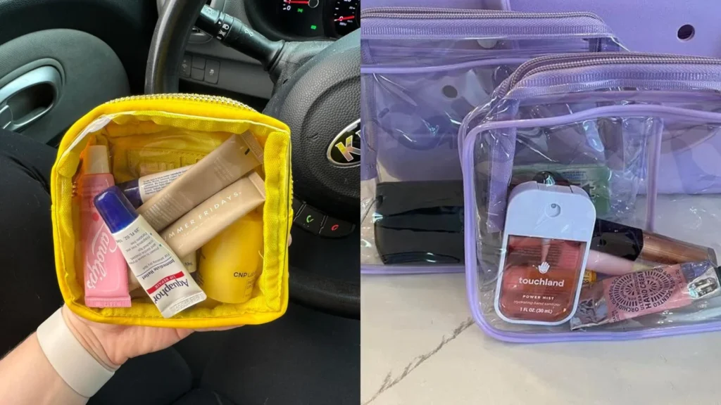 clear cosmetic bags for travel