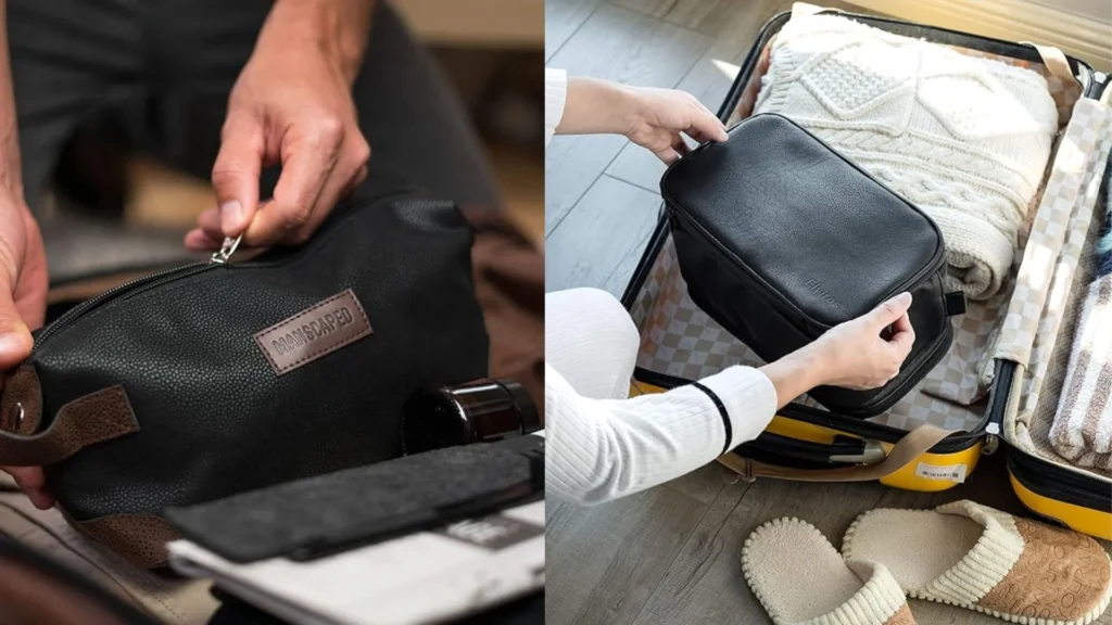 men's leather toiletry bags