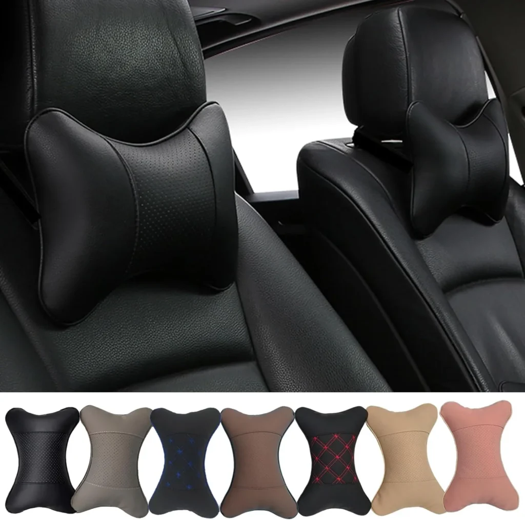 Car Neck Pillows PU Leather