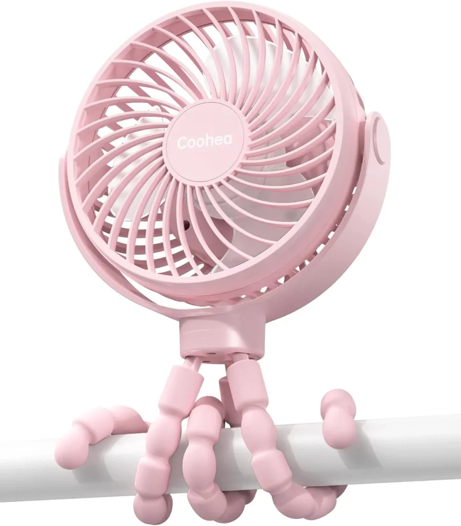 Stroller Fan Clip on Baby Fan, car seat accessories for newborns