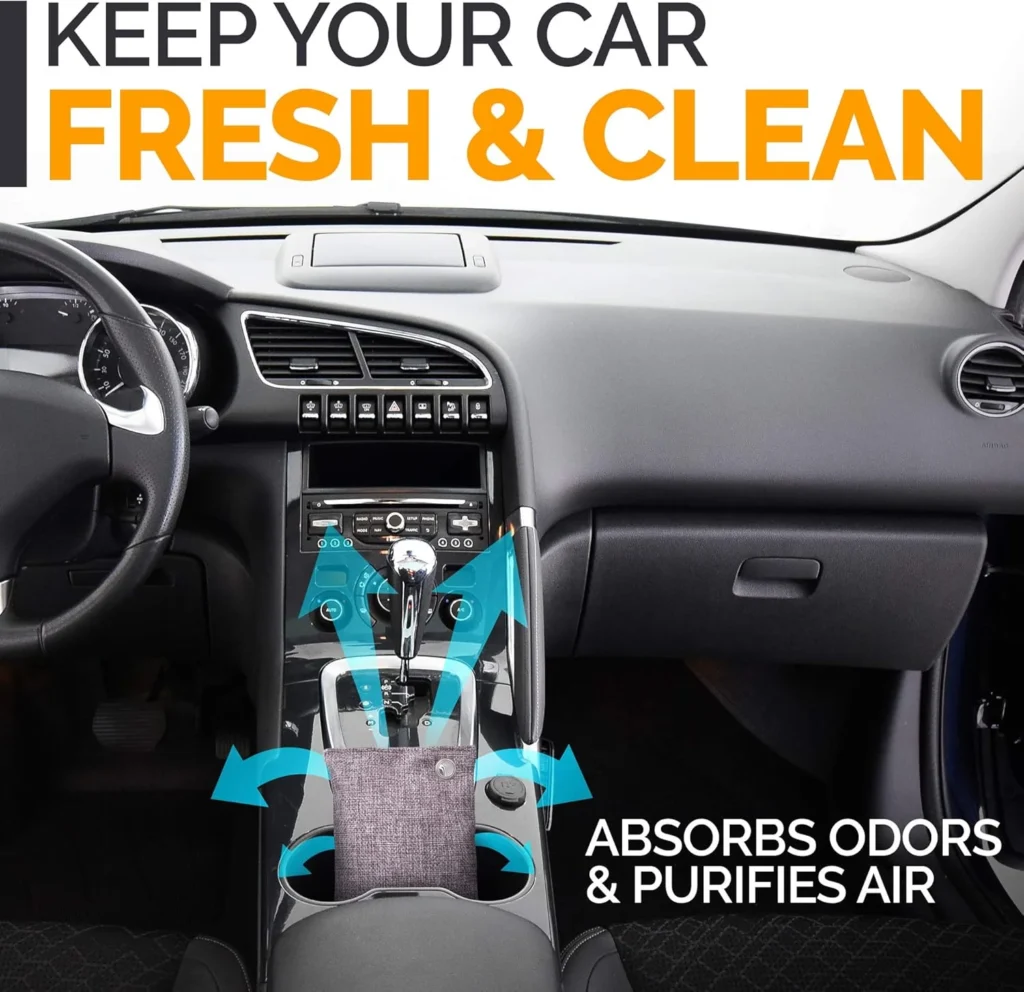 VERGALI Activated Charcoal Odor Absorber, Best car odor eliminator for strong odor smell amazon