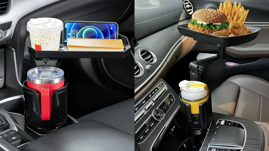 best multifunctional car cup holder tray amazon