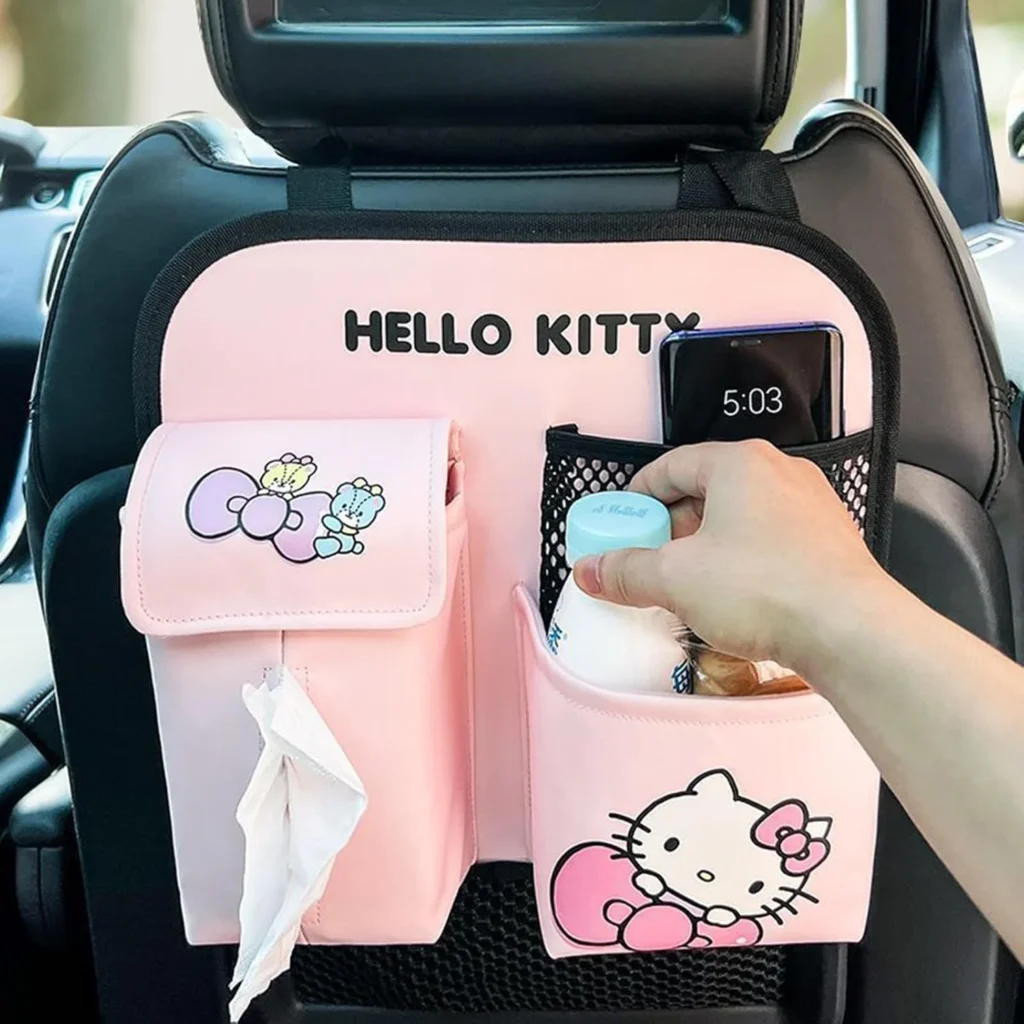 VENTOMO Pink Hello Kitty Backseat Car Organizer