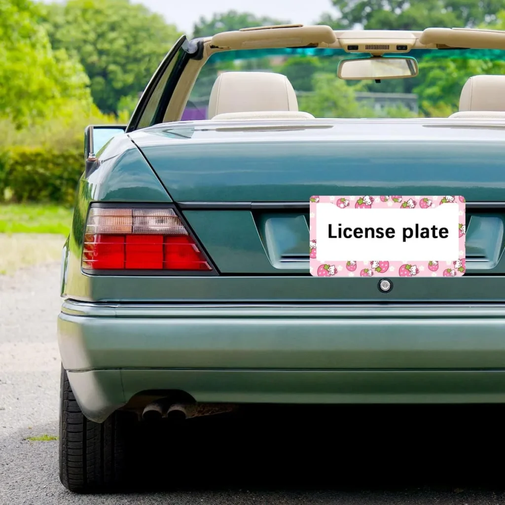 YU SEN KAI Cute Pink License Plate Frame